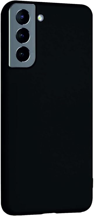 Siyah Samsung Galaxy S21 ile Uyumlu Kılıf Silikon Rubber Telefon Kılıfı ve Kabı Darbe Emici, İnce ve Yumuşak Dokulu, Kaymaz Tasarım