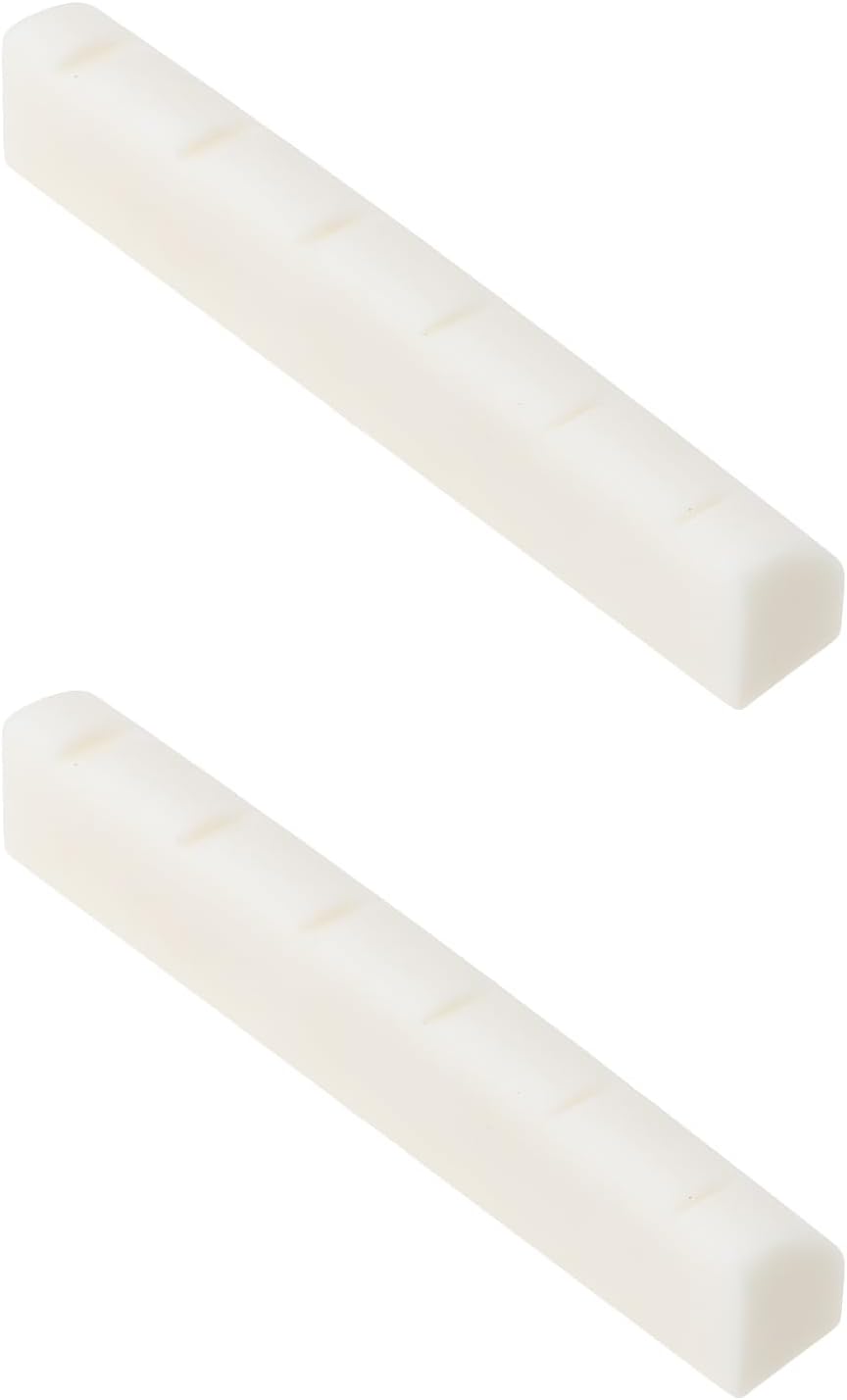2Pcs 6 String Guitar Slotted Bone Nut 42 * 6 * 8.5mm Compatible with Gibson Compatible with Epiphone Compatible with Les Paul