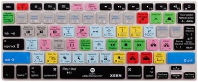 Adobe Premiere Keyboard Silicone Skin Cover for MacBook Air 13, Pro 13, 15, 17 and Wireless Keyboard