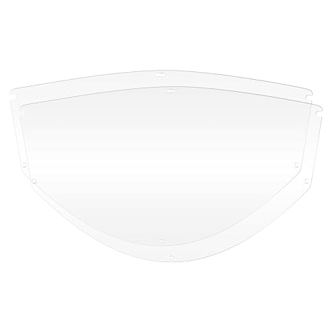 14215 MAX VIEW Series Replacement Window Face Shield Visor, Anti-Fog, Polycarbonate, Clear (2pcs)