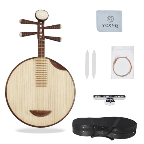 Rosewood Yueqin Professional Chinese Yueqin Pure Handmade Chinese Traditional String Instrument Suitable for Beginners Adults Musicians