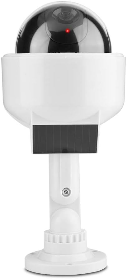 Dioche Outdoor Vandal Dome Security Dummy Camera Indoor & Outdoor Realistic Dome Shape Solar Security Camera for Home/Warehouse