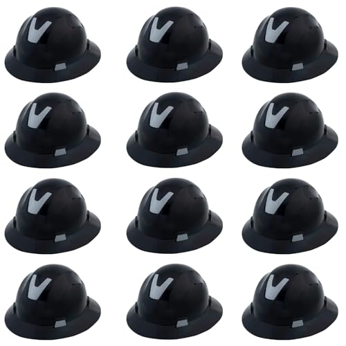 Hard Hats Full Brim Hard Hat LOHASTAR OSHA ANSI Approved Construction Work Safety Helmet Cascos De Construccion Hardhat for Men 4 pt