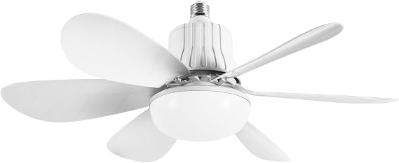 Tavan Vantilatörü Led Işık 3 Renk Işık Sıcaklığı Ayarlanabilir 3 Kademe Hız Modu Sessiz 52 Cm Çap 6 Kanat Uzaktan Kumandalı Vantilatör (Beyaz) [Enerji Sınıfı A]