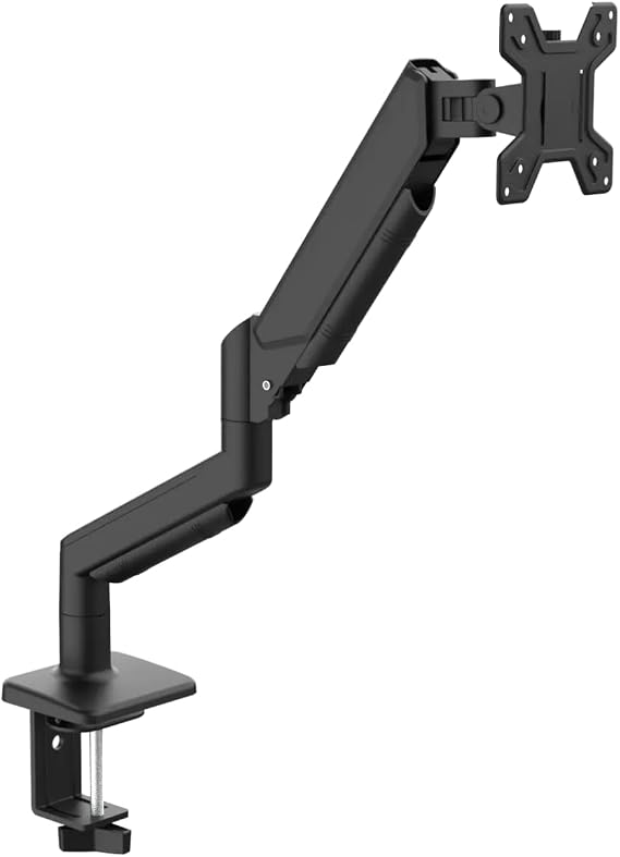 McStorey Tek Kollu Monitör Kolu ve Monitör Standı 13-32 İnç, 9 kg, VESA 75x75 100x100 Uyumlu, Yay Destekli 360° Döner Ayarlanabilir Masaüstü Ekran Tutucu Siyah