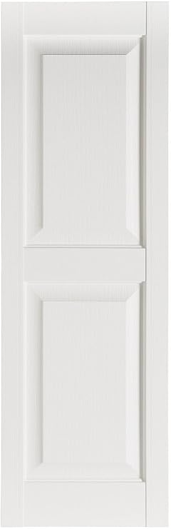 Premier Raised Panel Exterior Decorative Shutter, 15" x 43", White