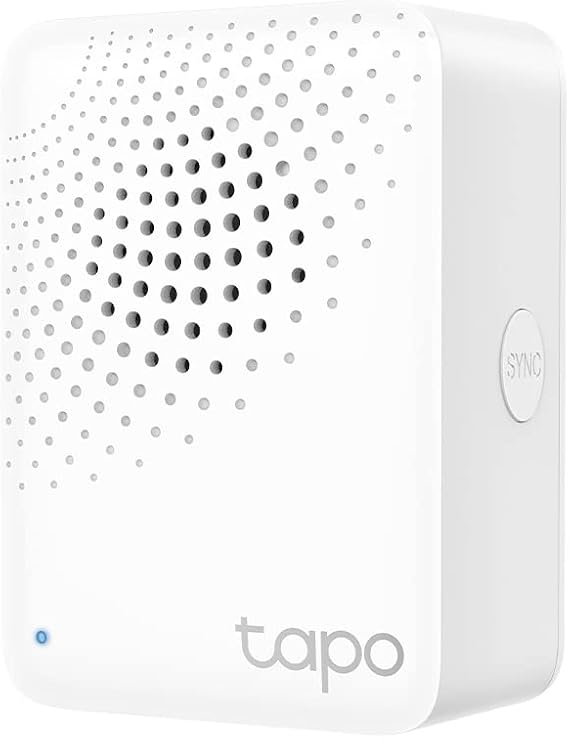 Tapo H100, Tapo Akıllı Hub, Tapo Akıllı Anahtar, Düğme ve Sensörle Çalışır, 64 Cihaz Bağlanabilir, 19 Zil Sesi Seçeneği, Kablolama Gerekmez