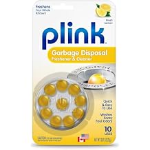 Plink 90 Garbage Disposer Cleaner and Deodorizer, Lemon, 10 Count