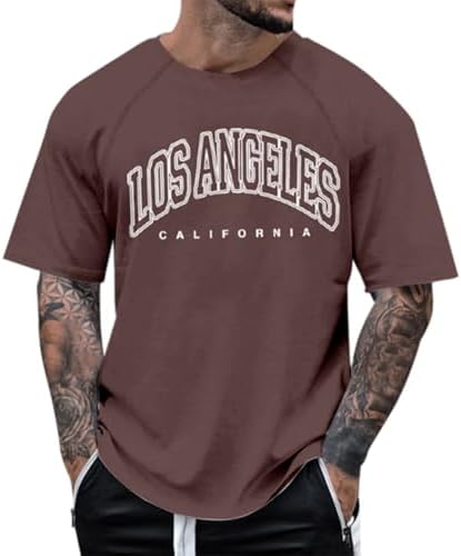 Mens Shirts Big and Tall Shirts Short Sleeve Crewneck Tees Casual Athletic Tee Fashion Breathable Shirt