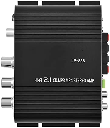 Mini HiFi 2.1 Stereo Bass Digital Audio Power Amplifier for Auto Car Home Cycle DIY (Black)