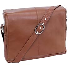McKLEIN 13" Leather Messenger Bag- SAN FRANCESCO- Cognac