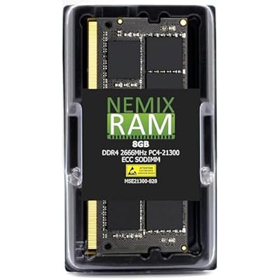 NEMIX RAM 8GB 1X8GB DDR4 2666MHz PC4-21300 1Rx8 1.2V CL19 260-PIN ECC SODIMM Compatible with Synology D4ES02-8G NAS ECC Unbuffered Memory