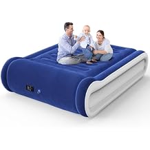 Luxchoice Air Mattress Full with Built in Electric Pump, Double Inflatable Mattress, Full Air Bed Built in Pillow, Quick Inflation Blow Up Mattress, Camping Air Mattress for Home Guests