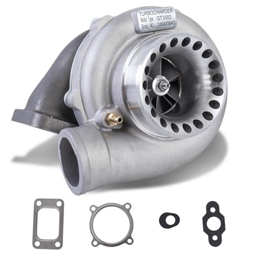 GT3582 GT35 TurboCharger with Gaskets T3 Flange 0.63 Turbine AR 600HP Universal Turbo Charger Replacement Boost for 2.5L-6.0L Engines