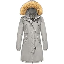 WenVen Women's Winter Waterproof Thicken Puffer Jacket Parka Coat with Fur Hood