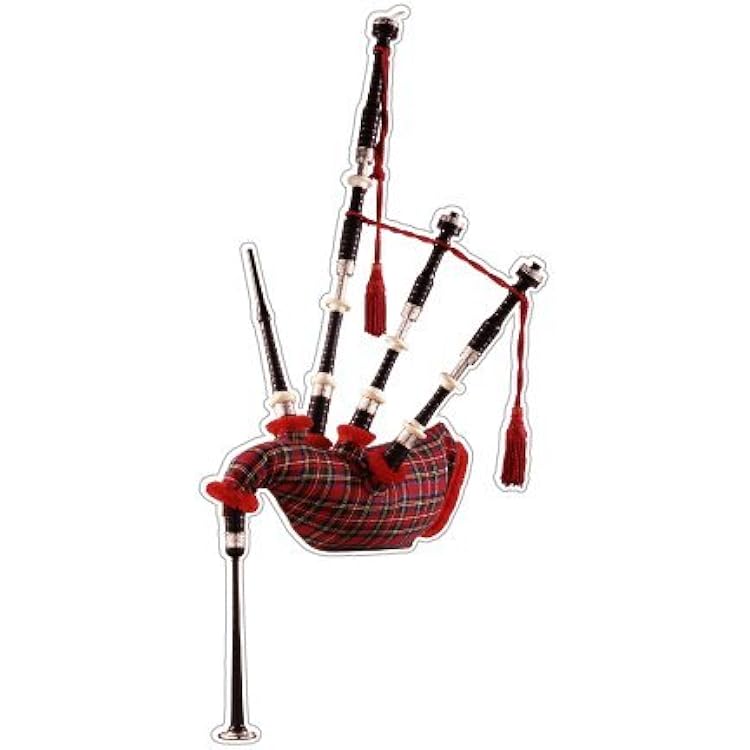 Bagpipe Music Instrument Sticker Decal 3 x 6