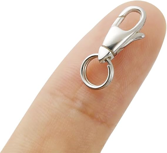 Lobster Clasp Extender 925 Sterling Silver Necklace Connector Bracelet Extender Clasps, Closures Claw for DIY Jewelry