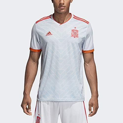 adidas Men's 2018 Spain Away Jersey Halo Blue/Bright Red X-Large