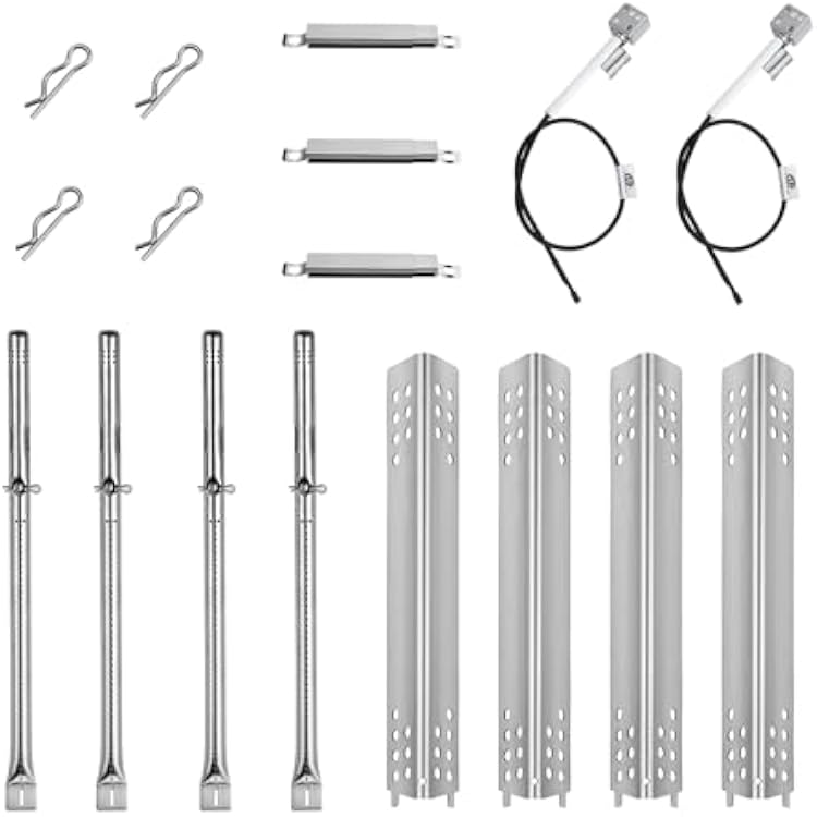 463342118 Grill Replacement Parts for Charbroil Performance 4 Burner 463342119 463377319 463332718 463376017 Parts Char Broil G432-8S01-W1 Electrode G470-0004-W1A Heat Tent G470-5200-W1 Burner Tube