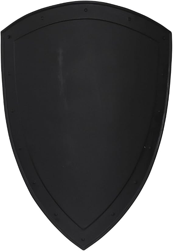 Armory ReplicasTM - 14th Century Medieval Functional Historical Replica Solid Black Heater Shield