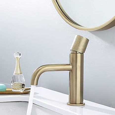 Rose Gold Basin Faucet Modern Bathroom Sink Mixer Tap Brass Wash Single Handle Hole Crane for