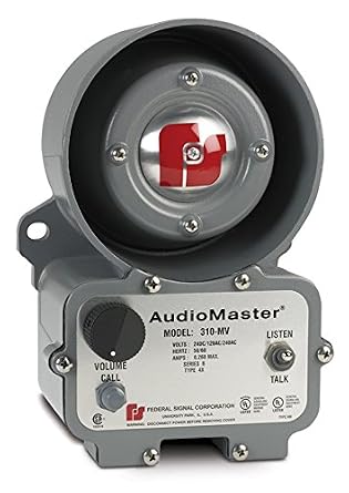 Federal Signal 310-MV Audio Master Industrial Two Way Intercom, Multi-Voltage, Gray