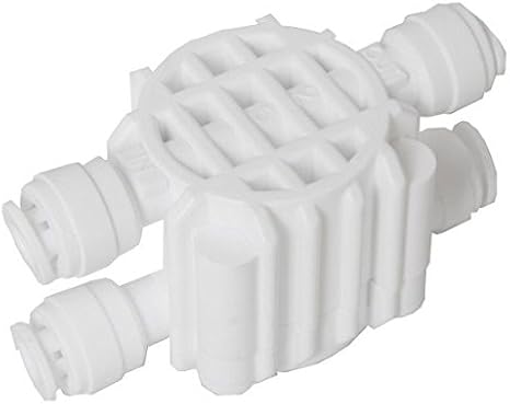 LiquaGen Auto Shut Off Valve for RO Water Systems Quick Connect Fittings, Automatic Flow Control Valve for Reverse Osmosis Systems, Replacement Part for Residential Water Filtration Systems