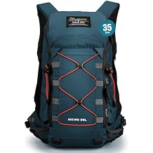 MOUNTAINTOP 35L Hiking Backpack, Lightweight Outdoor Travel Camping Daypack with Rain Cover for Men & Women(Blue)