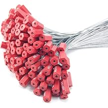 16'' Red Pull-Tite Steel Security Cable Wire Seals 100 Pcs