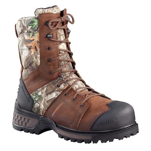 Baffin Mens HUDSON Plain Toe Waterproof Breathable Leather Outdoor Winter Boots for Snowshoeing, Hiking, Hunting, Fishing