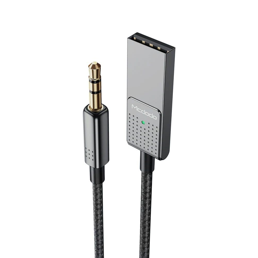 Mcdodo Ca-8700 Bluetooth Usb-A To Dc 3.5Mm Dönüştürücü, Koyu Gri