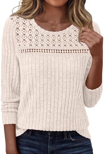 LILLUSORY Womens Long sleeve Sweaters Shirts Fall Tops