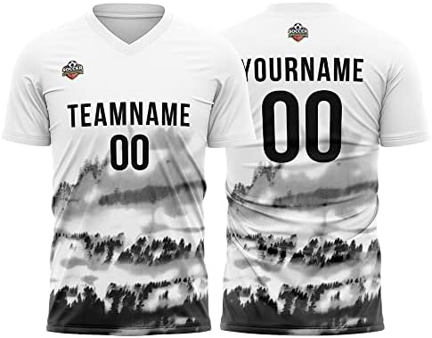 Custom Soccer Jersey Print Personalized Short Sleeve Shirts Uniform for Men Women Boy