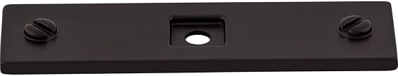Top Knobs Channing Knob Backplate Flat Black