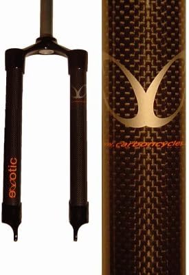 eXotic Carbon Rigid Bike Fork for 24 Inch Wheel, Sleek Disc Brake Specific 24in