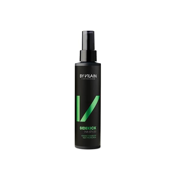 By Vilain Sidekick Pre Styling Hair Spray - Professional Hair Grooming Volume Enhancing Primer Heat Protectant, Lifts & Texturizes for Instantly Thicker, Fuller Looking Hair 155ml