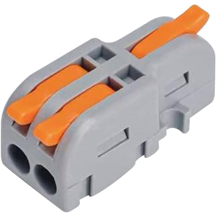 40Pcs Lever Wire Connectors, 1 in 2 Out DIY Mini Splicing,Compact Wire Connectors Splicing Connectors for Circuit Inline 28-12 AWG 20 PCS Self Tapping Screw