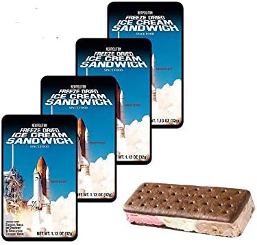 LuvyDuvy Freeze Dried Ice Cream Neapolitan Sandwich (Chocolate-Vanilla-Strawberry) - 4 Pack