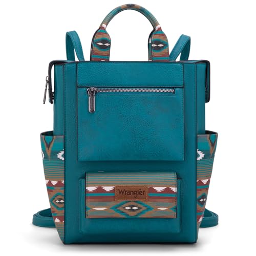 Montana West Wrangler Aztec Backpack Purse for Women Fashion Ladies Back Zip Anti Theft Convertible Backpack with Adjustable Strap