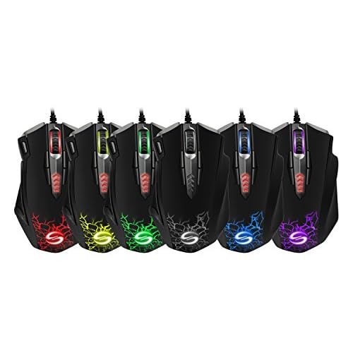 Gaming Mouse, UtechSmart Uranus 16400 DPI Metal Base MMOFPS High Precision Laser Gaming Mouse- Lithoclase