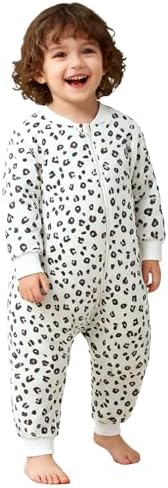 0.5 Tog Wearable Blanket with Detachable Long Sleeves, Footie Jumpsuit for 9-36 Months