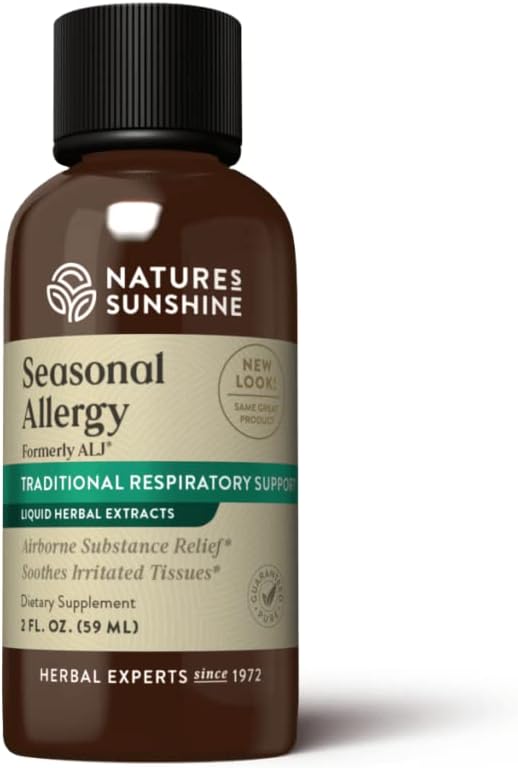 Nature's Sunshine Seasonal Allergy Liquid Herbal Supplement Botanical Respiratory Support, 2 fl. oz.