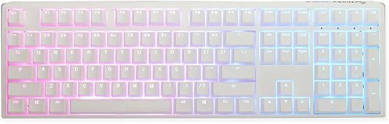 Ducky One 3 Mechanical Gaming Keyboard, Cherry MX Red, RGB, Pure White