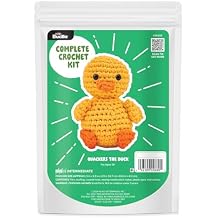 Bucilla Complete Crochet Kit, Quackers The Duck, 5"