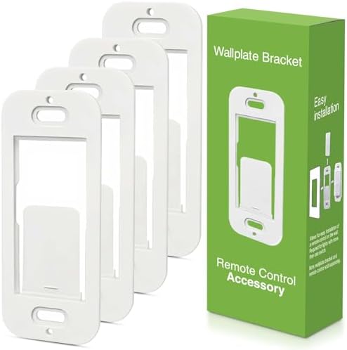 Wallplate Brackets for Lutron Caseta Pico Remote, 4-Pack Seamless Remote Snap-in Installation Wall Bracket for Lutron Smart Switch, Durable Wall Mount Design Compatible With Lutron Pico Remote
