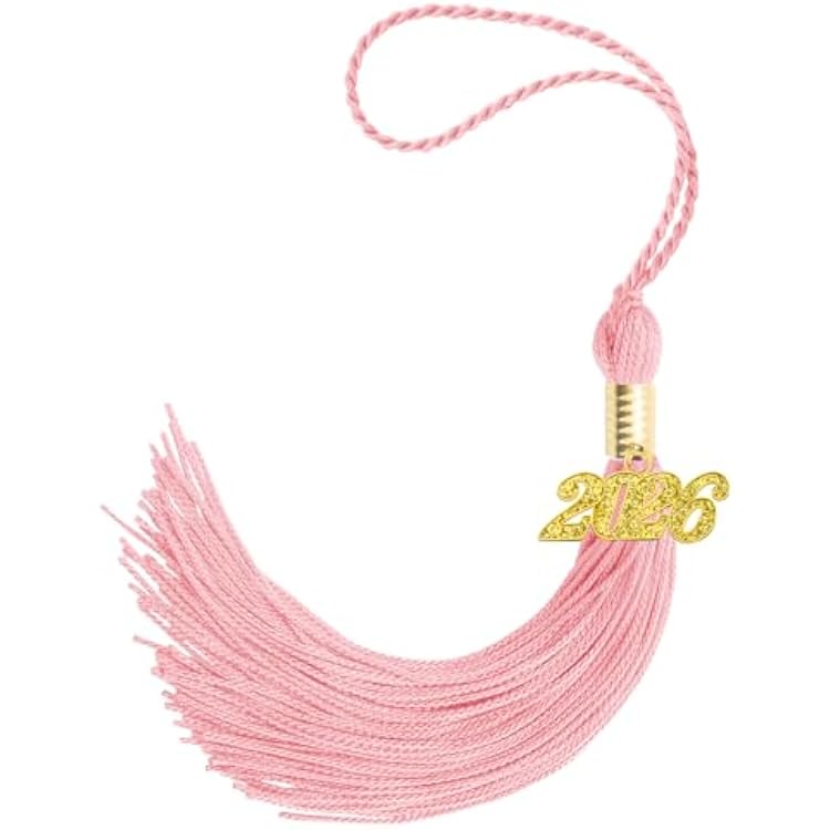 2026 Tassel Graduation, Graduation Tassel 2026, Graduate Cap Tassels with Gold 2026 Charm for Graduations Cap Graduations Party Ceremonies Pink