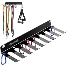 Wall-Mounted Gym Organizer, Resistance Band Storage Rack, Barbell Holder Wall Mount, Dumbbell Storage, Home Gym Accessories Holder (ZJ-L-2m)