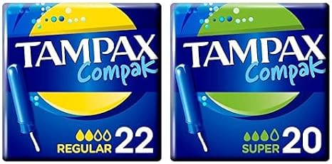 Tampax Aplikatörlü Tampon Normal 22 Adet & Tampax Aplikatörlü Tampon Super 20 Adet