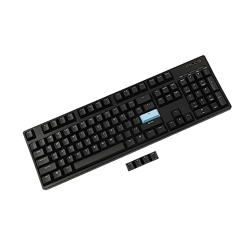 YMDK 108 PBT Cherry Profile Double Shot Black Blue Side Print Non Shine Through for Standard ANSI 104 87 61 MX Mechanical Keyboard
