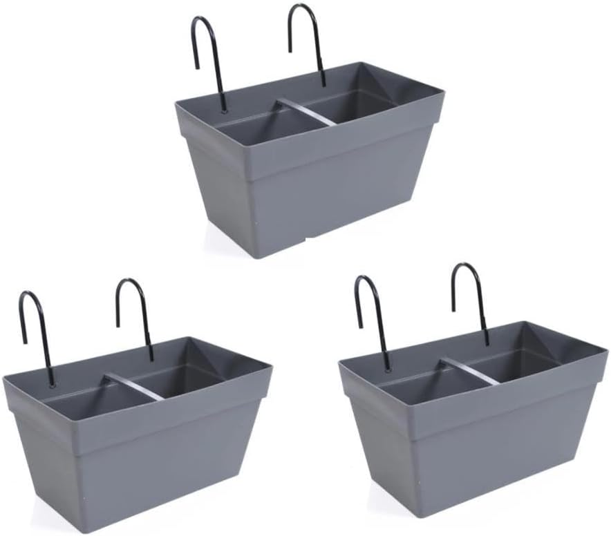 SO-YB01A Askılı Yalı Balkon Saksı 6.5 lt Antrasit 3 Adet